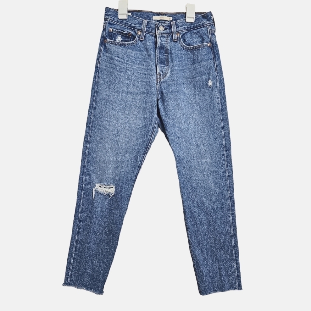 Levi's Wedgie Icon Fit Ankle Denim Button Fly High Rise Jeans Light Wash Size 27 - Picture 1 of 10